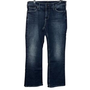 Silver Jeans Co. Women's Suki Mid Rise Curvy Fit Slim Bootcut Jeans women’s 34